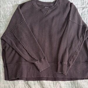 American Eagle Outfitters Dark Gray Crewneck Sweater
